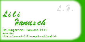 lili hanusch business card